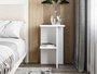 Hanah Home Mesilla de Noche Blanca 36x60x36 cm